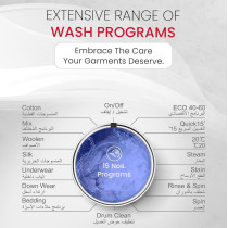 Nobel 6 Kg Front Fully Load Automatic Washer, Knob And Button Control, Led Display, 15 No Of Programs, Universal Motor, Stainless Steel Drum Type, Over Flow Safety, White, NWM760RH, 1 Year Warranty