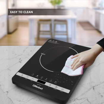 Nobel Infrared Cooker Single 2000W Multi Function Touch Control, Led Digital Red Display Multi-Function Stir-Fry, Hot Pot, Warm, BBQ, Heating, Steam, Black, â€ŽNIC10, 1 Year Warranty