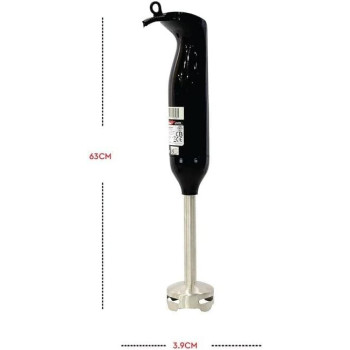 Nobel Hand Stick Blender 400W, 2 Speed Control With Detectable Stainless Steel Blending Rod, Black, NHB12, 1 Year Warranty
