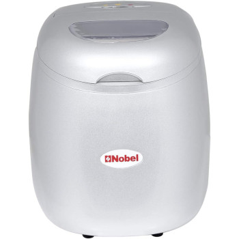 Nobel 18 Liters Water Tank Capacity With 1.8 Kg Ice Bin Capacity And 20-30 Kg Ice Making Capacity, Full Ice Basket Alarm Function, Led Power Indicator Function, Silver, NIM12HS, 1 Year Warranty