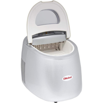 Nobel 18 Liters Water Tank Capacity With 1.8 Kg Ice Bin Capacity And 20-30 Kg Ice Making Capacity, Full Ice Basket Alarm Function, Led Power Indicator Function, Silver, NIM12HS, 1 Year Warranty
