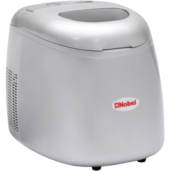 Nobel 18 Liters Water Tank Capacity With 1.8 Kg Ice Bin Capacity And 20-30 Kg Ice Making Capacity, Full Ice Basket Alarm Function, Led Power Indicator Function, Silver, NIM12HS, 1 Year Warranty