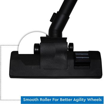 Nobel Canister Vacuum Cleaner With 25 Litres Dust Bag, Low Noise Sound, Solid And Durable Iron Tank And Accessory Holder, Black, NVC1515, 1 Year Warranty