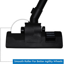 Nobel Canister Vacuum Cleaner With 25 Litres Dust Bag, Low Noise Sound, Solid And Durable Iron Tank And Accessory Holder, Black, NVC1515, 1 Year Warranty