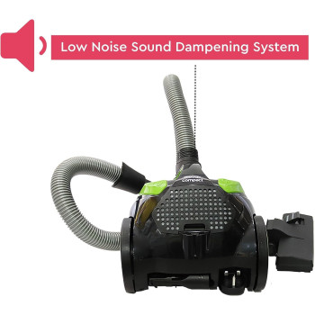 Nobel Canister Vacuum Cleaner With 25 Litres Dust Bag, Low Noise Sound, Solid And Durable Iron Tank And Accessory Holder, Black, NVC1515, 1 Year Warranty