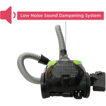 Nobel Canister Vacuum Cleaner With 25 Litres Dust Bag, Low Noise Sound, Solid And Durable Iron Tank And Accessory Holder, Black, NVC1515, 1 Year Warranty