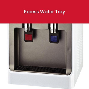 Nobel 2 Tap Table Top Hot And Cold Function Water Dispenser, Excess Water Tray, Hot And Cold Switch Button, With Compressor Cooling, White, NWD556, 1 Year Warranty