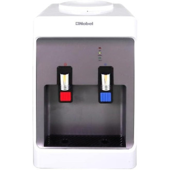Nobel 2 Tap Table Top Hot And Cold Function Water Dispenser, Excess Water Tray, Hot And Cold Switch Button, With Compressor Cooling, White, NWD556, 1 Year Warranty
