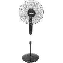 Nobel 16 Inch With 3 Speed 5 Highlight Efficient Blades And 90 Degree Oscillation Stand Fan With Multi Speed Function And Dual Frequency With Remote Control, Black, NF150, 1 Year Warranty