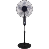 Nobel 16 Inch With 3 Speed 5 Highlight Efficient Blades And 90 Degree Oscillation Stand Fan With Multi Speed Function And Dual Frequency With Remote Control, Black, NF150, 1 Year Warranty
