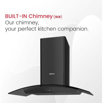 Nobel 90 Cm Built-In Hoods With 3 Speeds Touch Control Switch With Digital Display With Metal Motor House And Metal Fan, Black, NCH8931, 1 Year Warranty
