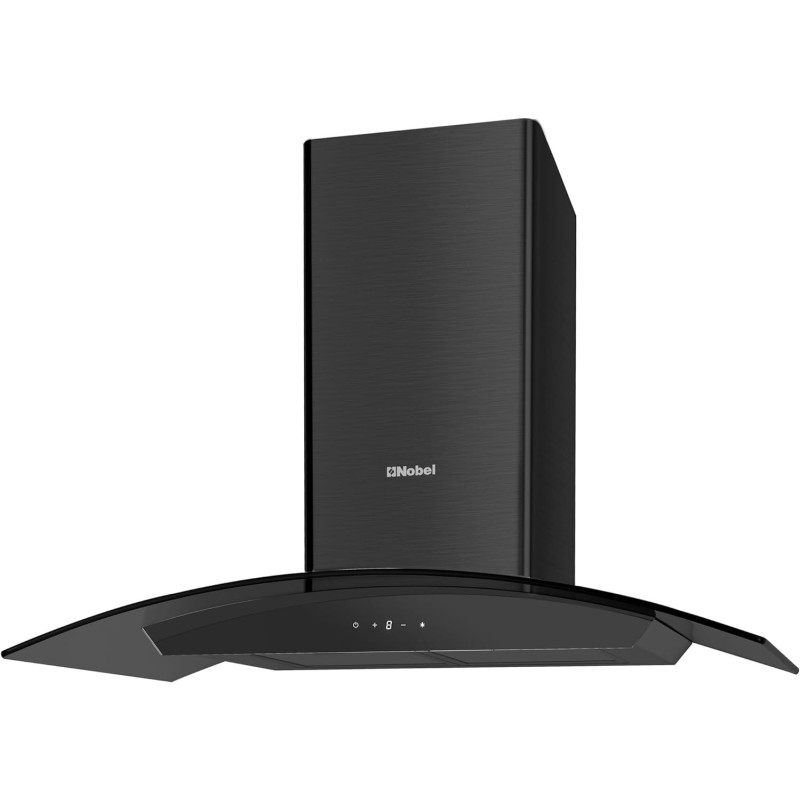 Nobel 90 Cm Built-In Hoods With 3 Speeds Touch Control Switch With Digital Display With Metal Motor House And Metal Fan, Black, NCH8931, 1 Year Warranty