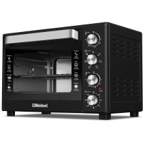 Nobel Electric Oven 60L Capacity, Inner Lamp, Knobs Control, 1900W Stainless Steel, Timer, Black, NEO60PRO, 1 Year Warranty
