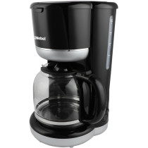 Nobel Coffee Machine, 1.5 Litre 12 Cups Capacity Auto Keep Warm Function Boiling Dry Protection Dishwasher Safe, Black/Silver, NCM10, 1 Year Warranty