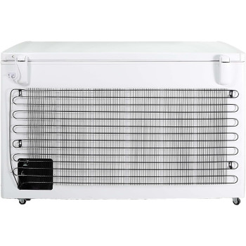 Nobel Chest Freezer Aluminum Inside External Handle With Outside Condensor 350 Litres Gross Capacity, 316 Litres Net Capacity, White, NCF350, 1 Year Warranty