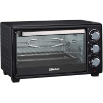 Nobel Electric Oven 18 Litres Capacity, 1280W Stainless Steel Heating Element Rotisserie With Timer, Black, NEO20, 1 Year Warranty
