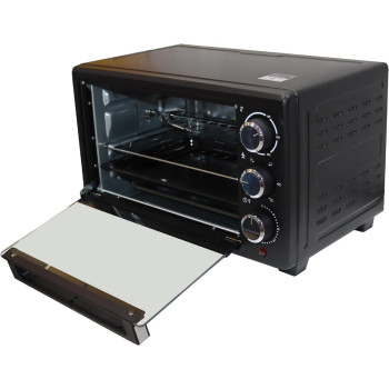 Nobel Electric Oven 18 Litres Capacity, 1280W Stainless Steel Heating Element Rotisserie With Timer, Black, NEO20, 1 Year Warranty