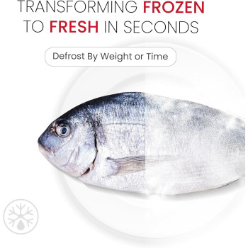 Nobel 42 Liters Capacity Microwave Oven, Membrane Control, Defrost Setting, 8 Auto Menu Cooking, 10 Power Levels, Silver Handle Door Opening, Black, 1 Year Warranty