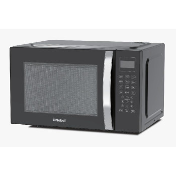 Nobel 42 Liters Capacity Microwave Oven, Membrane Control, Defrost Setting, 8 Auto Menu Cooking, 10 Power Levels, Silver Handle Door Opening, Black, 1 Year Warranty