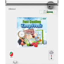 Nobel Chest Freezer 150L Capacity, High-Efficiency Compressor, Low Noise, Energy Saving, Led Light, Lock And Key, White, NCF170NI, 1 Year Warranty