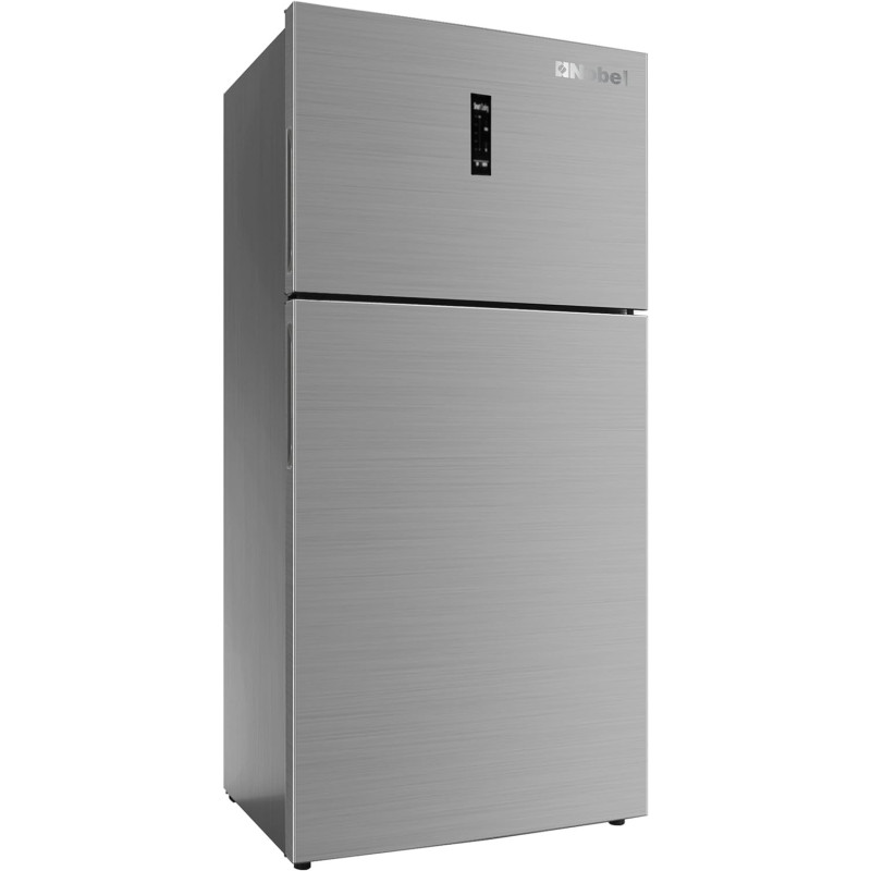 Nobel Refrigerator 700 Litres Double Door Inverter Fridge With No Frost, Electronic Control, And Stainless Steel Finish, Silver, NR750NFI, 1 Year Warranty