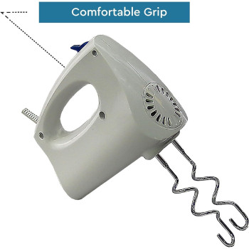 Nobel Stick Hand Blender With 3 Speed Two Chromed Beaters Plus Beat Eggs Function, White, NHB25, 1 Year Warranty