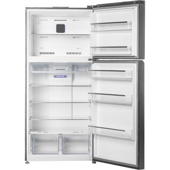 Terim 700 Liters Top Mount Refrigerator, Glass Shelves, Stainless Steel Finish, 1 Year Warranty