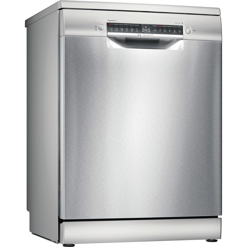 Bosch Series 4 Free-Standing Dishwasher 60 Cm, Ecosilence Drive, Home Connect Via Wlan For Remote Monitoring And Control, 14 Place Settings, Silver, SMS4HMI65M, 1 Year Warranty