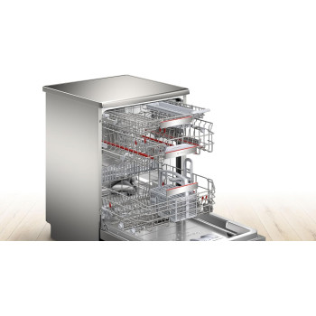 Bosch Series 8 Free-Standing Dishwasher 60 Cm, 13 Place Settings, 8 Programs, Home Connect For Remote Monitoring And Control, Silver, 1 Year Warranty