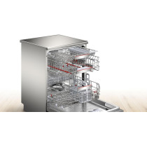Bosch Series 8 Free-Standing Dishwasher 60 Cm, 13 Place Settings, 8 Programs, Home Connect For Remote Monitoring And Control, Silver, 1 Year Warranty