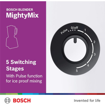Bosch Blender 600 W Stirring Machine, 1500 Ml Food Capacity With Smoothie Filter And Grinder, German Engineering, Mightymixx, 1 Year Warranty
