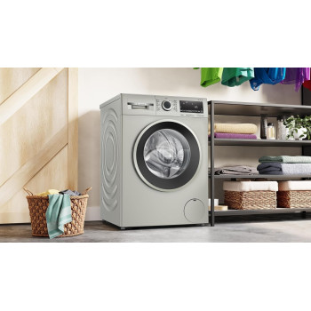 Bosch Series 4, Free-Standing Washing Machine 9 Kg Front Loader, Led-Display, Touch Control Buttons, 1400 RPM, Silver, 1 Year Warranty