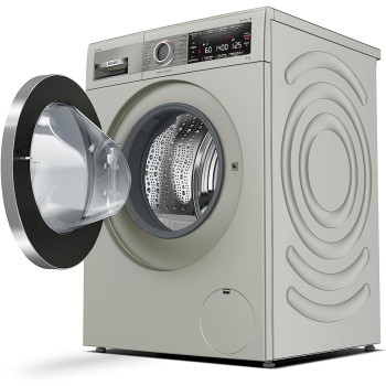 Bosch Series 8 Washing Machine, Front Loader 9 Kg 1400 RPM, Homeconnect Remote Monitoring And Control, Touch Control Buttons, Silver, WAV28KhXGC, 1 Year Warranty