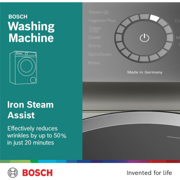 Bosch Front Load Washing Machine 10Kg Series 8, Innovative Bosch Washing Machine, WGB2560XGC, 1 Year Warranty