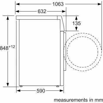 Bosch Series 6, Free-Standing Washing Machine, Front Loader, 10 Kg, 1400 RPM, Home Connect For Remote Monitoring And Control, White, WAl28PH1GC, 1 Year Warranty