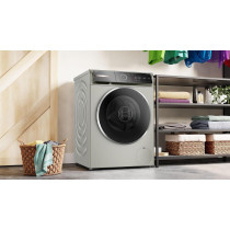 Bosch Series 8 Free-Standing Washing Machine, Frontloader Fullsize, 9 Kg, 1400 Rpm, Touchcontrol Button, Programmable, Silver, WGB244AXGC, 1 Year Warranty