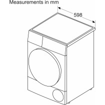Bosch Series 4 Free-Standing Heat Pump Tumble Dryer 9 Kg, Auto Dry, Touch Control Buttons, WQG24200GC, 1 Year Warranty