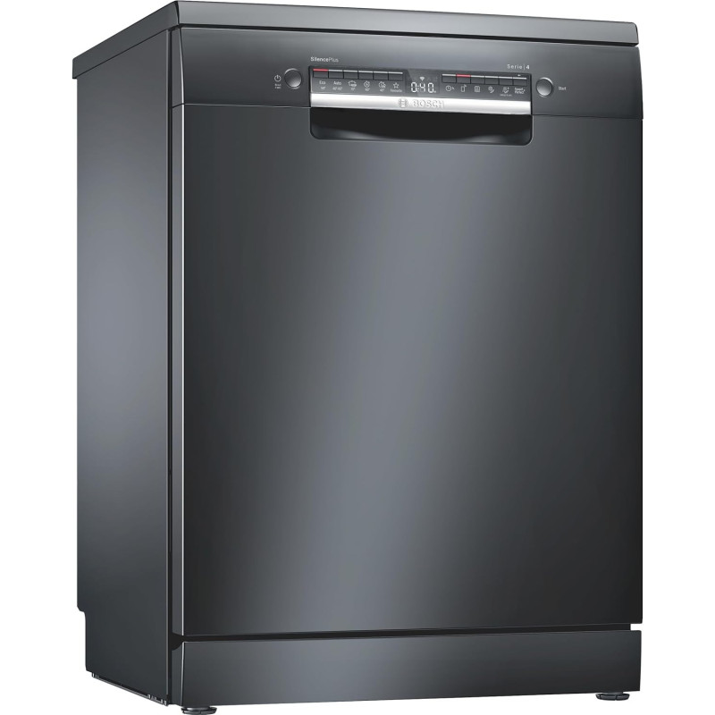 Bosch Series 4, Free-Standing Dishwasher 60 Cm, 14 Place Settings, Home Connect Enabled Via Wlan, SMS4HMC65M, Black, 1 Year Warranty