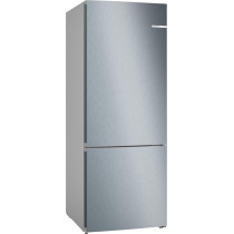 Bosch Series 4, 388 Litres, Free-Standing Refrigerator With Freezer, Stainless Steel Look, Vitafresh, Led Light, Model- KGN55Vl21M, 1 Year Warranty