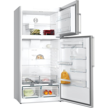 Bosch Series 6, Free-Standing Fridge-Freezer Refrigerator with freezer at top, 186 x 86 cm, Vita Fresh. No Frost Stainless steel KDD86AI31M With 1-Year Manufacturer Warranty