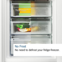Bosch Series 6, Free-Standing Fridge-Freezer Refrigerator with freezer at top, 186 x 86 cm, Vita Fresh. No Frost Stainless steel KDD86AI31M With 1-Year Manufacturer Warranty