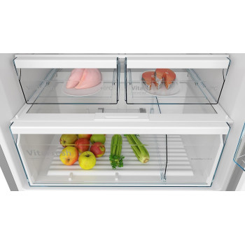 Bosch Series 4 Free-Standing Fridge-Freezer With Freezer, Stainless Steel With Anti-Fingerprint, Model- KDN76XI30M With1 Year Manufacturer Warranty.