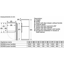 Bosch Series 4 Refrigerator With Top Freezer, 563 Liters, KDN56XL30M With 1 Year Manufacturer Warranty