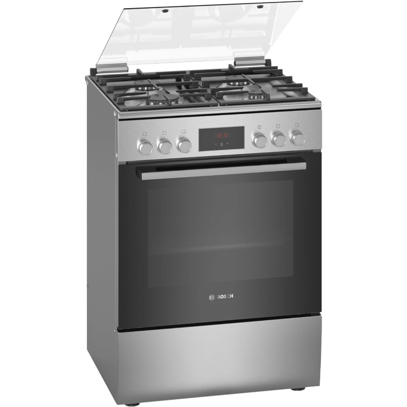 Bosch Free Standing Cooker, Gas Cooker 53.7 KG, Stainless Steel Gas Range Cooker, German Engineering Cooking Range, HXQ38AE50M, 1 Year Warranty
