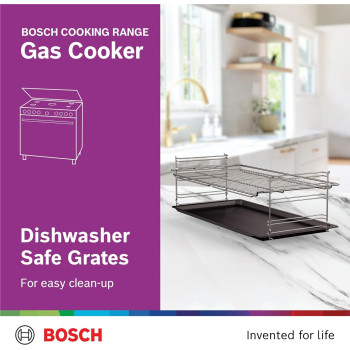 Bosch Free Standing Cooker, Gas Cooker, 84.4 Cm, 147 L Gas Range Cooker, German Engineering Cooking Range, 1 Year Warranty