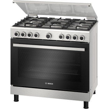 Bosch Free Standing Cooker, Gas Cooker, 84.4 Cm, 147 L Gas Range Cooker, German Engineering Cooking Range, 1 Year Warranty