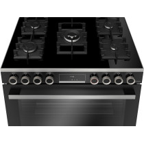 Bosch Series-8, Full Gas Cooking Range, 90x60 Cm, 5 Burners - HJY5G7V60M, 1 Year Manufacturer Warranty