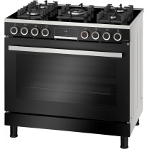 Bosch Series-8, Full Gas Cooking Range, 90x60 Cm, 5 Burners - HJY5G7V60M, 1 Year Manufacturer Warranty