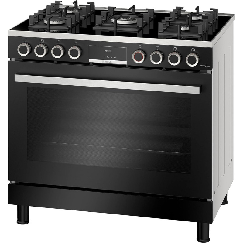 Bosch Series-8, Full Gas Cooking Range, 90x60 Cm, 5 Burners - HJY5G7V60M, 1 Year Manufacturer Warranty