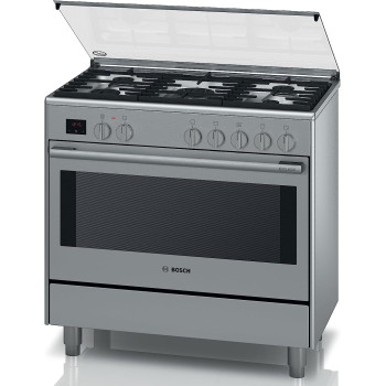 Bosch Top Gas And Electric Oven Free Standing Cooker, HSB738357M, 1 Year Warranty